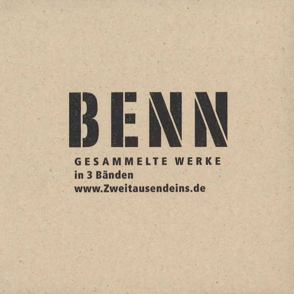 Gottfried Benn: Gesammelte Werke in drei Bänden.