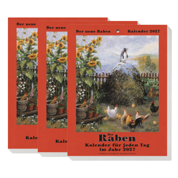 Der Raben-Kalender 2027. 3er Paket.